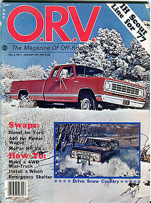 O.R.V. The Magazine of Off-Roading IH Scout Line for '77 EX 020516jhe