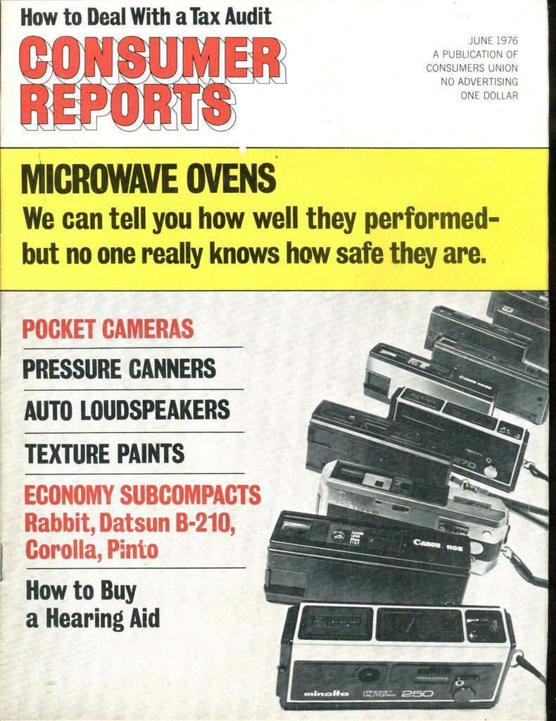 Consumer Reports Magazine June 1976 Microwave Ovens VGEX No ML 020617jhe