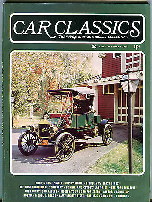 Car Classics Magazine February 1975 Bisbee V8's Blast Fires EX 060916jhe