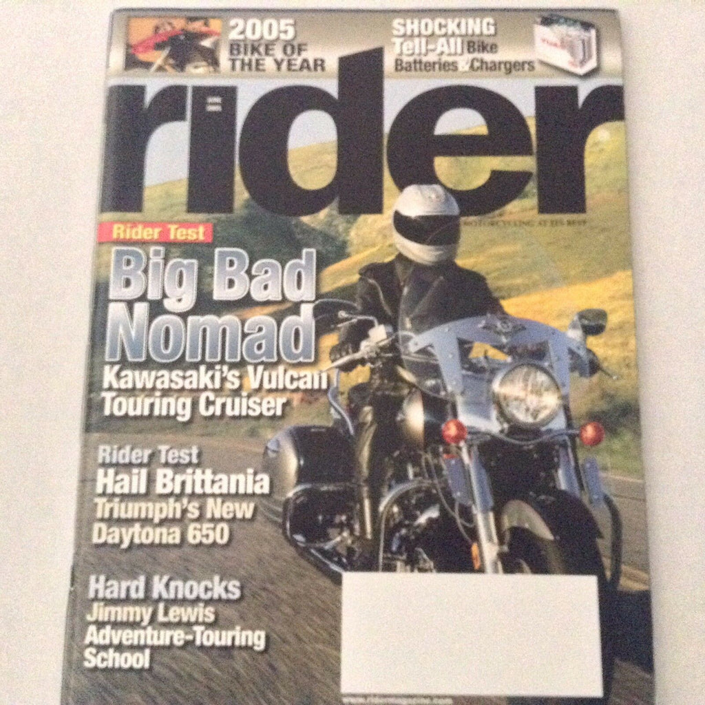 Rider Magazine Kawasaki Vulcan Touring Cruiser June 2005 061017nonrh