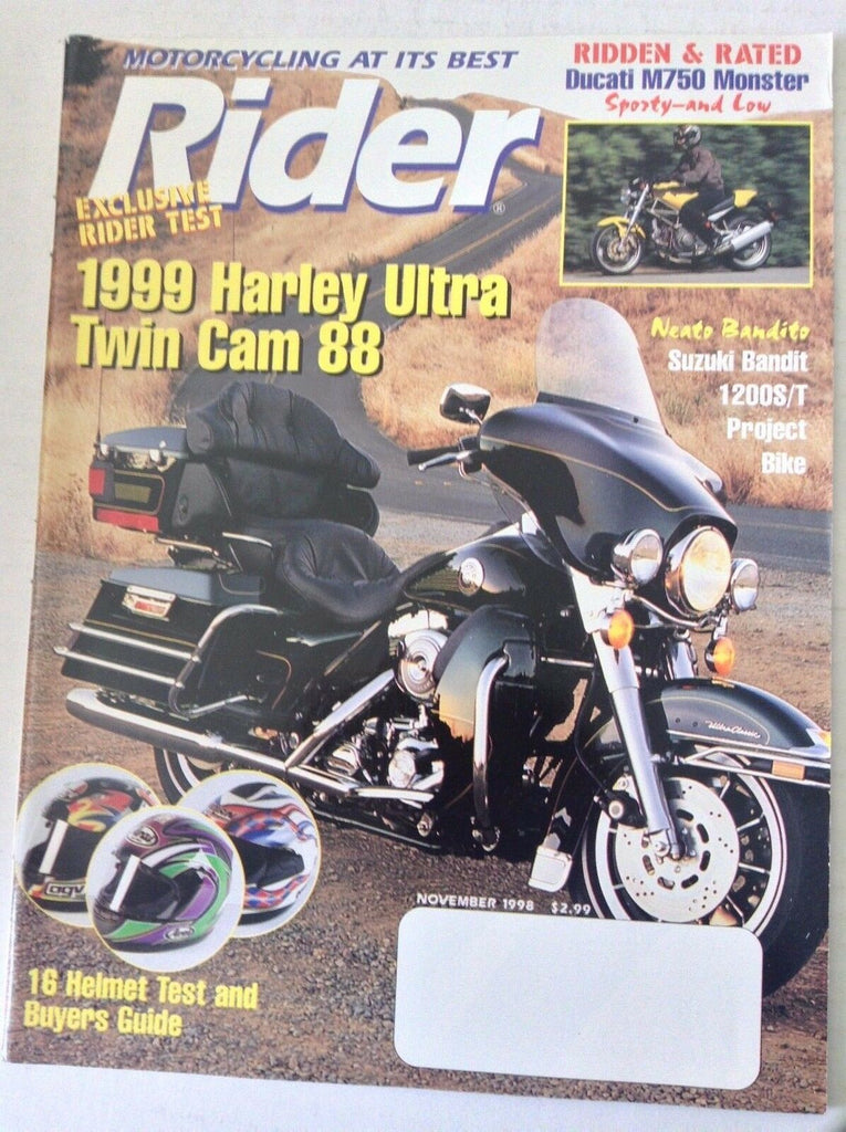 Rider Magazine 1999 Harley Ultra Twin Cam 88 November 1998 051117nonrh2