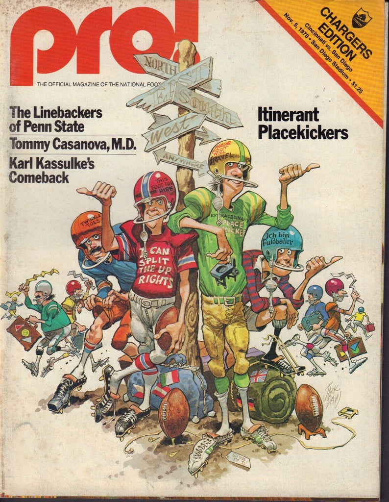 Pro! Magazine November 5 1978 Bengals vs. Chargers Placekickers 101917nonjhe