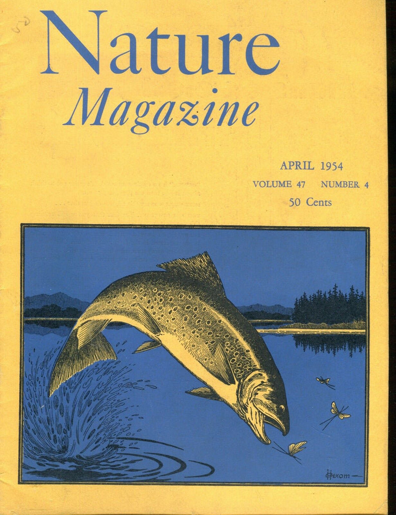 Nature Magazine April 1954 Jumping Fish EX w/ML On Back 012017jhe