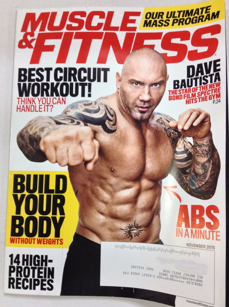 Muscle & Fitness Magazine Dave Batista Strength Team November 2015 050417nonr