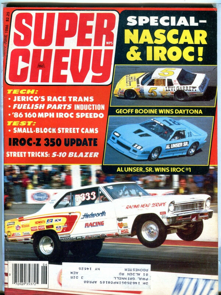 Super Chevy Magazine June 1986 Geoff Bodine EX w/ML 031317nonjhe