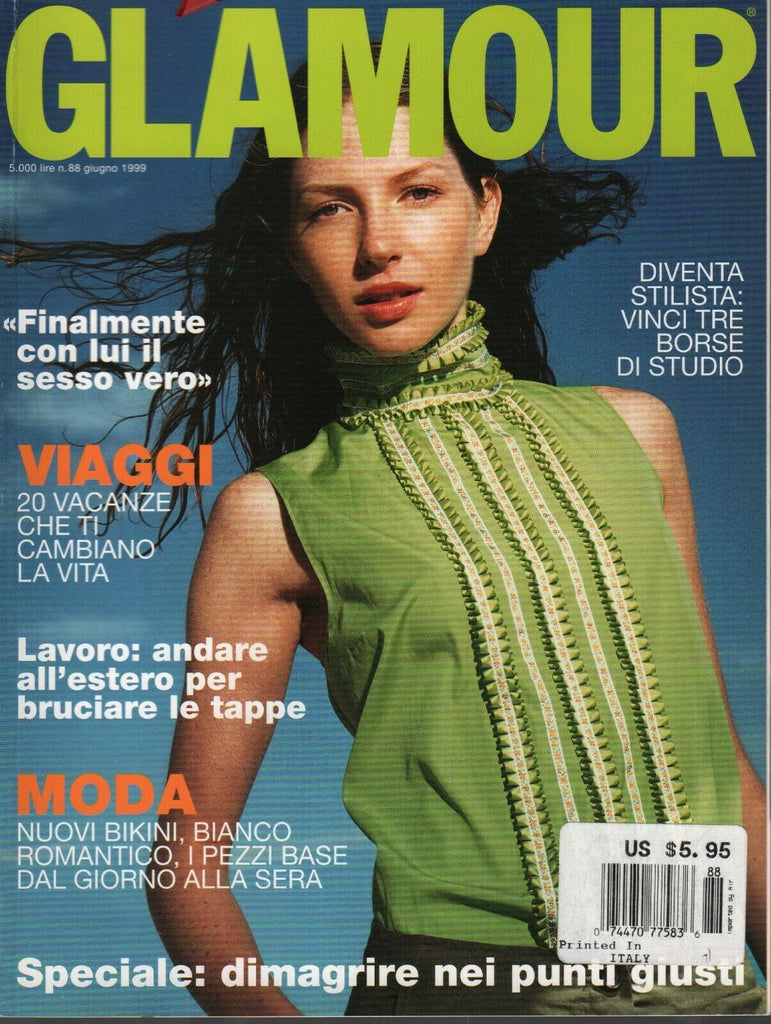 Glamour Italian Fashion Magazine June 1999 Vanessa Greca 022620AME2