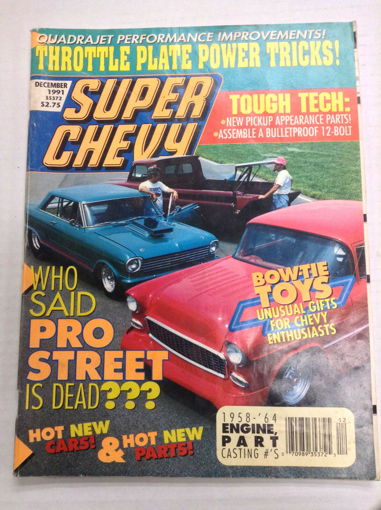 Super Chevy Magazine Pro Street Quadrajet December 1991 031017NONRH