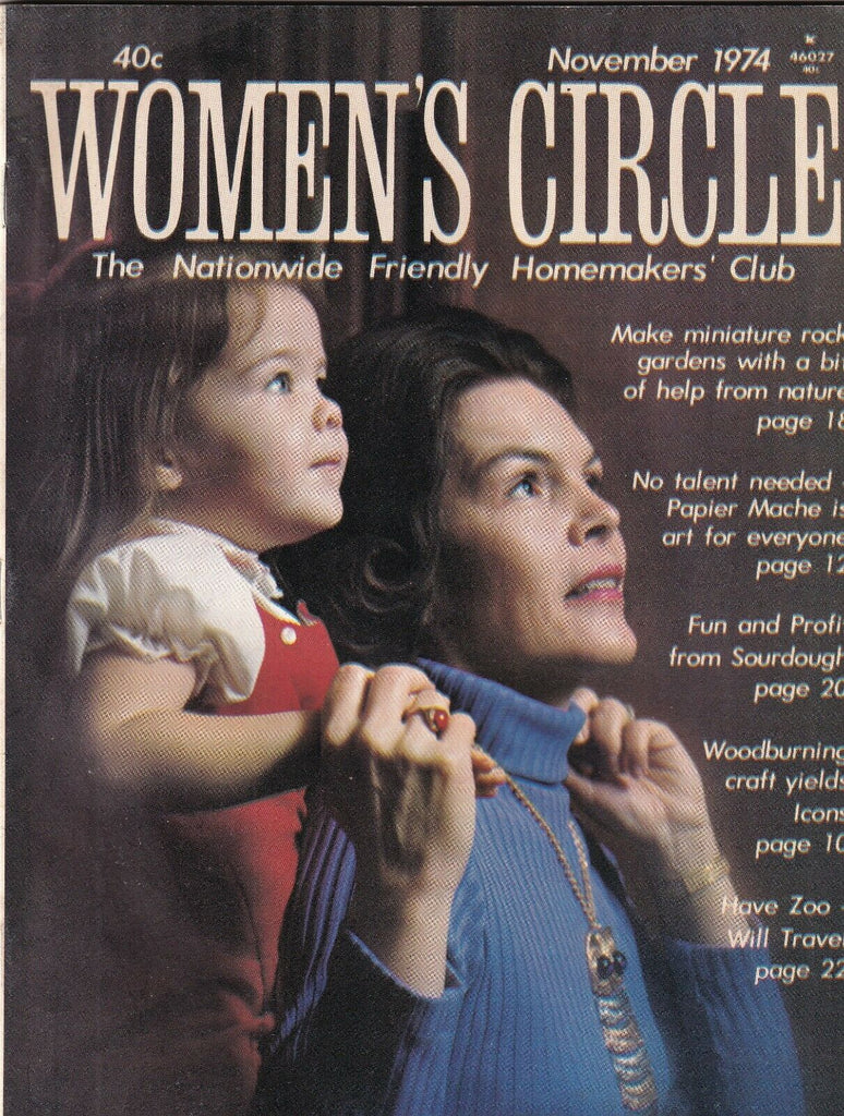 Women's Circle Mag Papier Mache & Rock Gardens November 1974 092819nonr