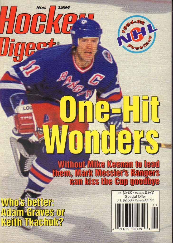 Hockey Digest Magazine November 1994 Mark Messier 080717nonjhe