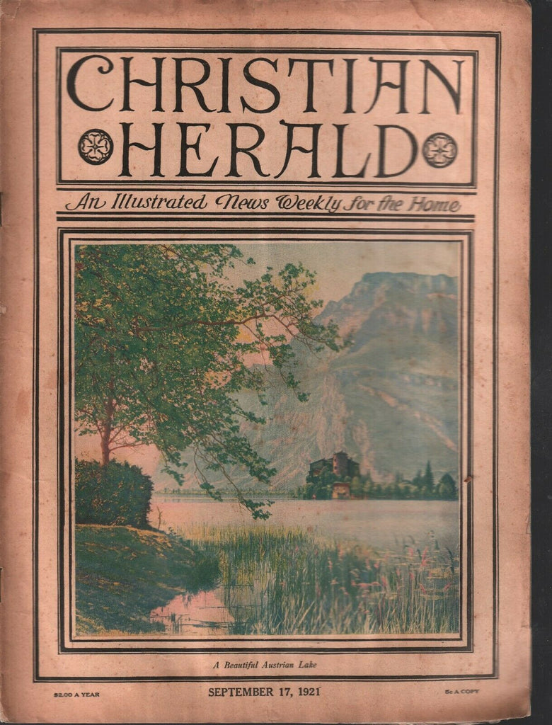 Christian Herald September 17 1921 Rare Vintage Magazine 021920AME