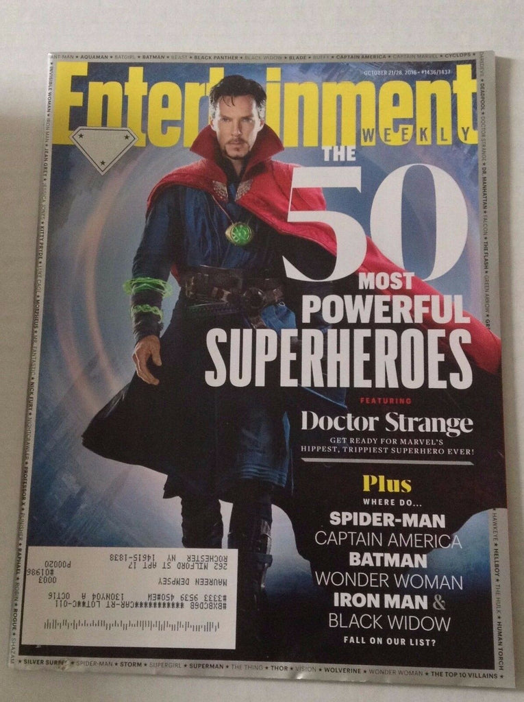 Entertainment Weekly Magazine Doctor Strange October 21/28, 2016 022917NONRH
