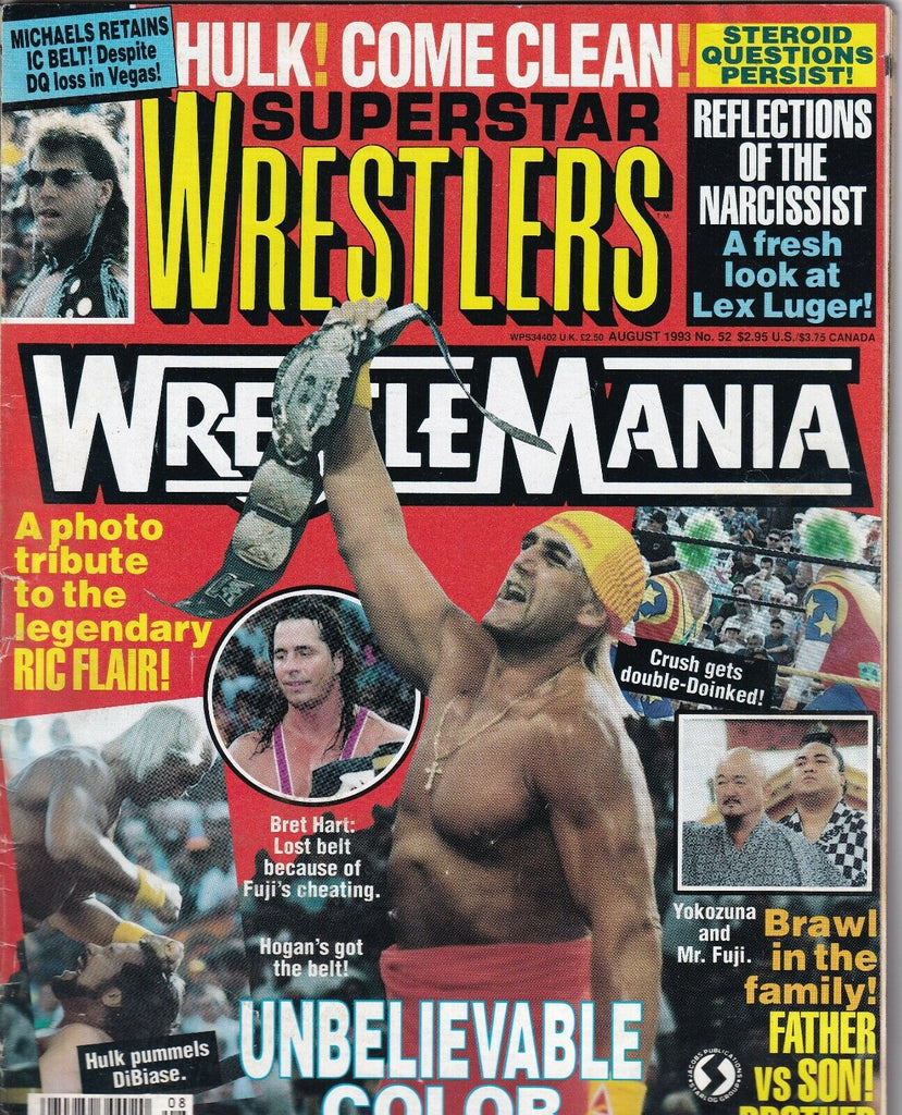 Superstar Wrestlers Magazine Hulk Hogan Shawn Michaels August 1993 050619nonr