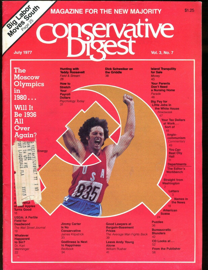 Conservative Digest Magazine July 1977 Bruce Jenner VG w/ML 010517jhe