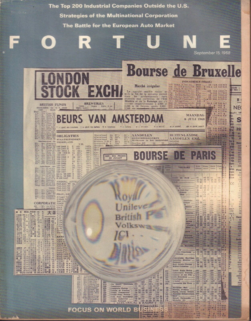 Fortune September 15 1968 EU Auto Market, top 200 outside US Coprs 103117nonDBE