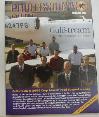 Professional Pilot Magazine Gulfstream Product Winner September 2006 FAL 060215R