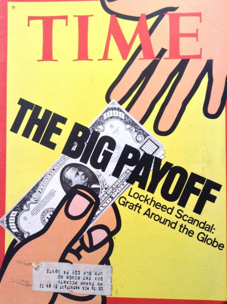 Time Magazine The Big Payoff Lockheed Scandal February 23, 1976 101217nonrh3
