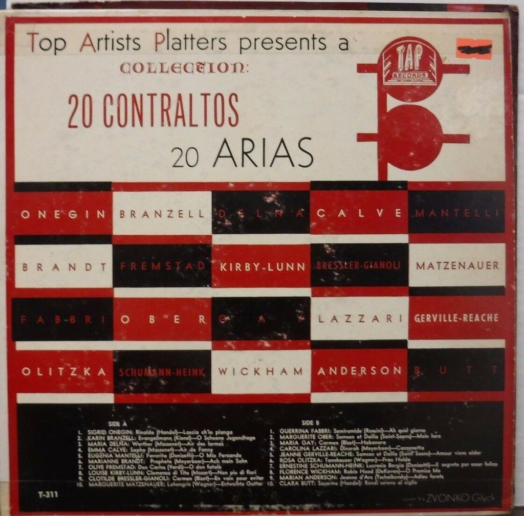 Top Artists Platters presents a collection: 20 Contraltos 20 Arias 012817LLE