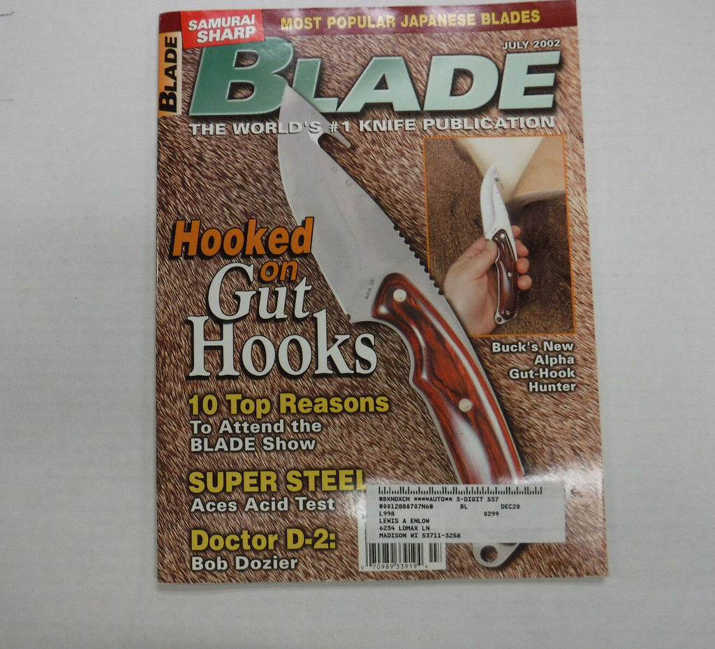 Blade Magazine Hooked On Gut Hooks July 2002 111416R