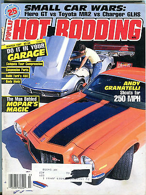 Popular Hot Rodding Magazine March 1987 Andy Granatelli VGEX 032416jhe