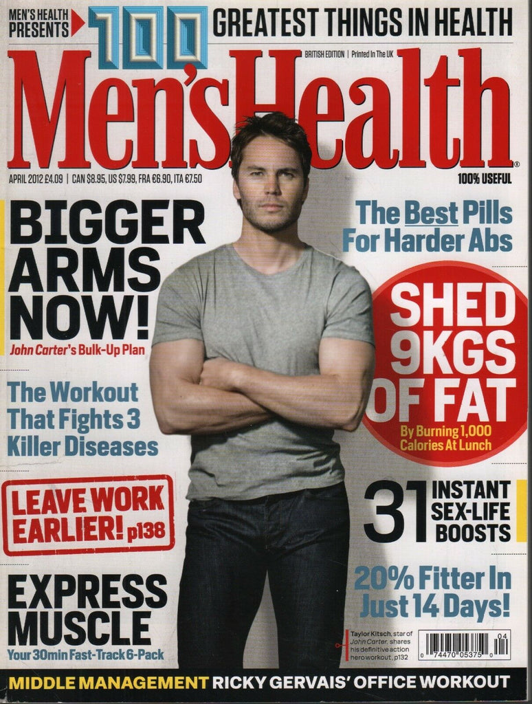 Men's Health UK April 2012 Taylor Kitsch Ricky Gervais 111918DBE