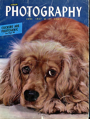 Popular Photography Magazine June 1947 Photogenic Cockers GD 062916jhe