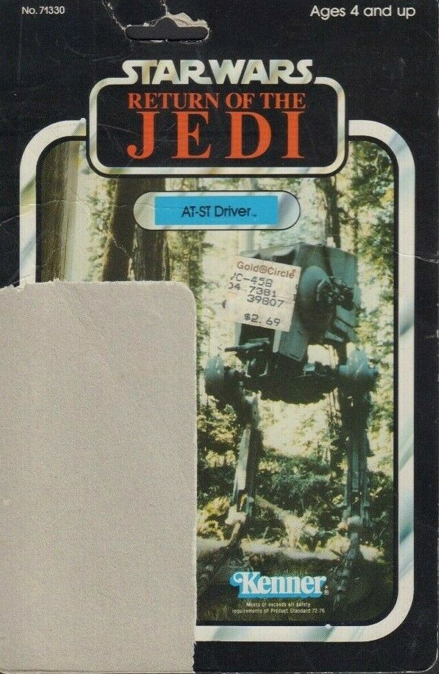 AT-ST Driver Star Wars ROTJ Card Back Only KENNER 1983 031419DBT