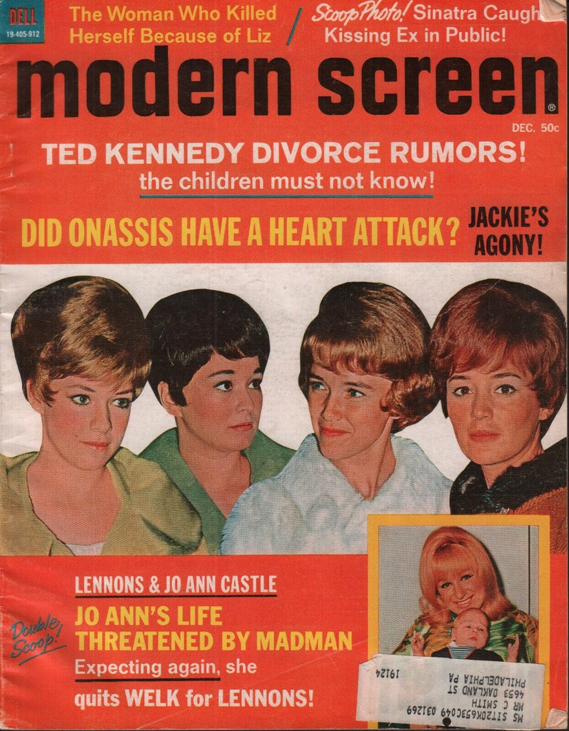 Modern Screen December 1969 Jackie Kennedy Onassis Ted Kennedy 062019AME