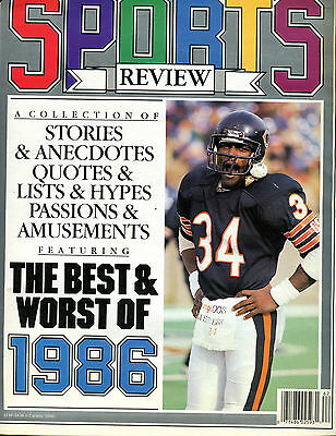 The National Sports Review Magazine 1986 Walter Payton EX 012016jhe2