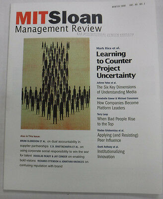 Mit Sloan Management Magazine Counter Project Uncertainty Winter 2008 072115R2