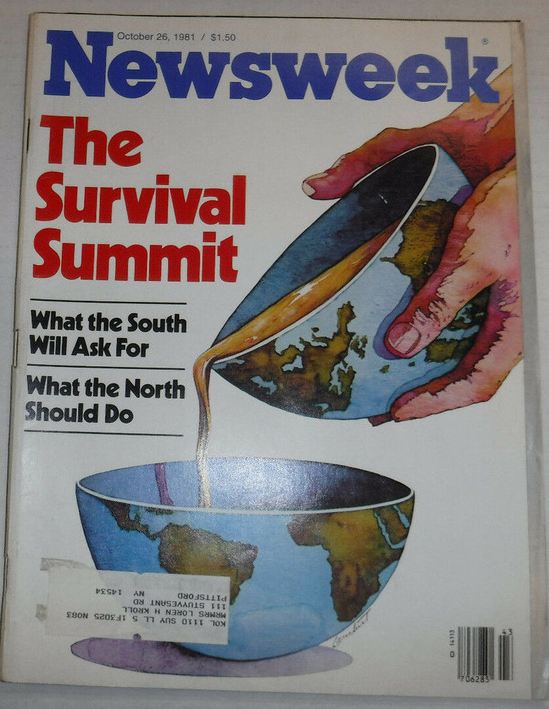 Newsweek Magazine The Survival Summit October 26, 1981 100716R2
