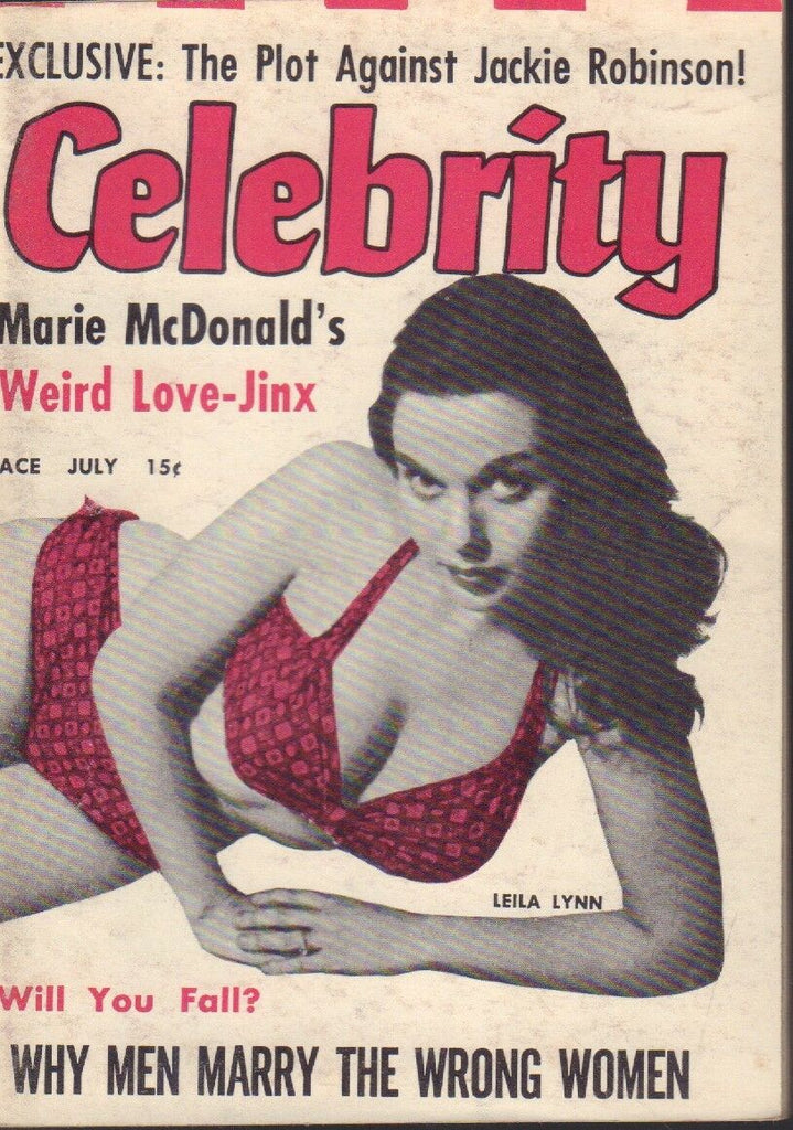Celebrity Digest July 1955 Leila Lynn Cheesecake Pin Up 091318AME2