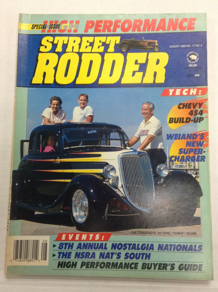 Street Rodder Magazine Cordeiro's '34 Ford August 1988 010517R