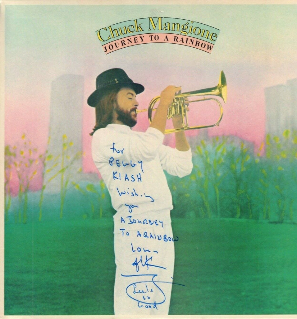 Chuck Mangione Journey To A Rainbow Signed Vinyl 33rpm w/COA 020819DBT2