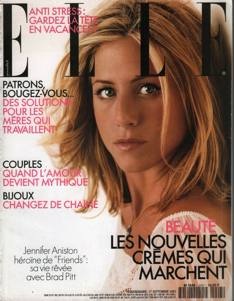 Elle French Fashion 17 Setembre 2001 Jennifer Aniston Brad Pitt 091919AME
