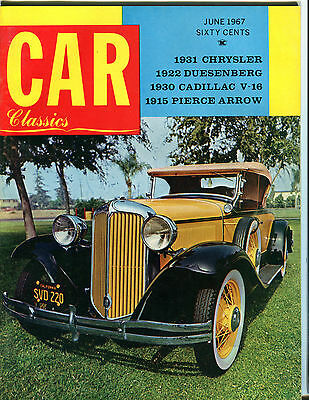 Car Classics Magazine June 1967 1931 Chrysler EX 060916jhe