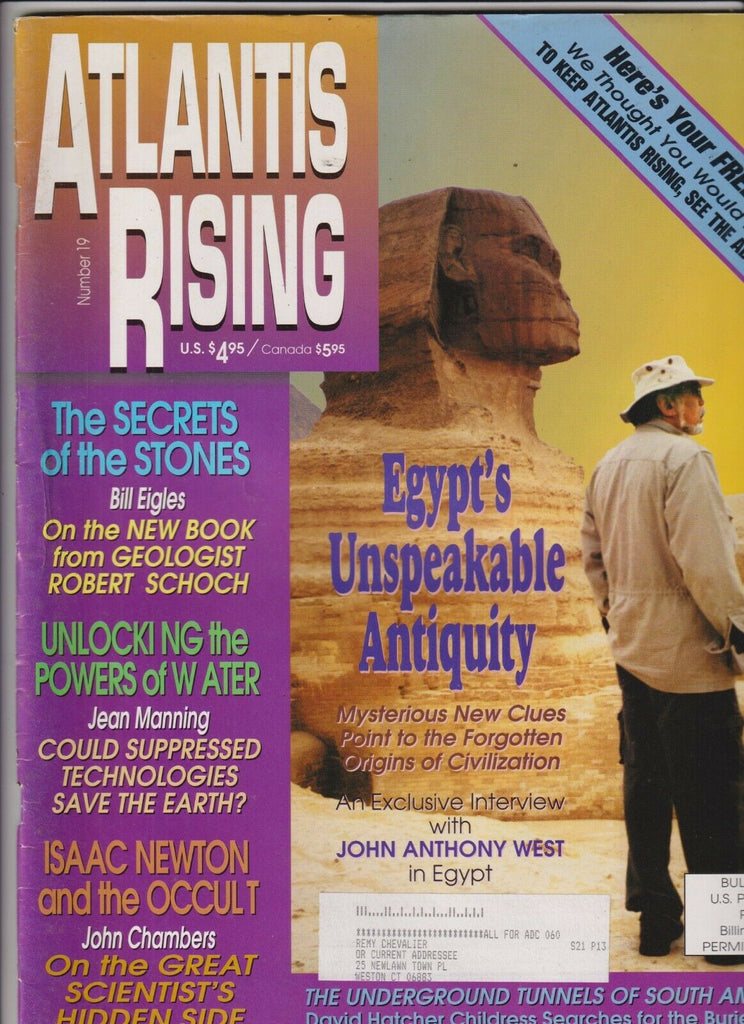 Atlantis Rising Mag Egypt's Unspeakable Antiquity No.19 1990s 121319nonr2