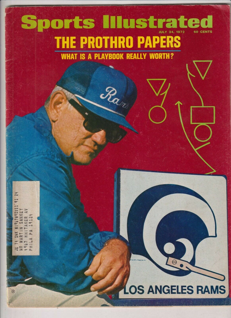 Sports Illustrated Mag LA Rams Tommy Prothro July 24, 1972 021020nonr