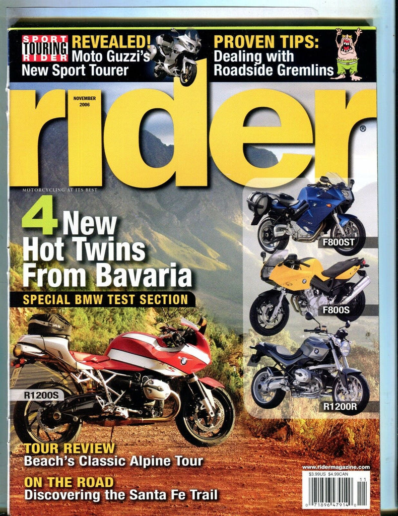 Rider Magazine November 2006 BWM Test Section EX No ML 051017nonjhe