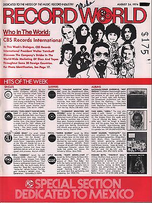 Record World August 24 1974 CBS Records EX 113015DBE3