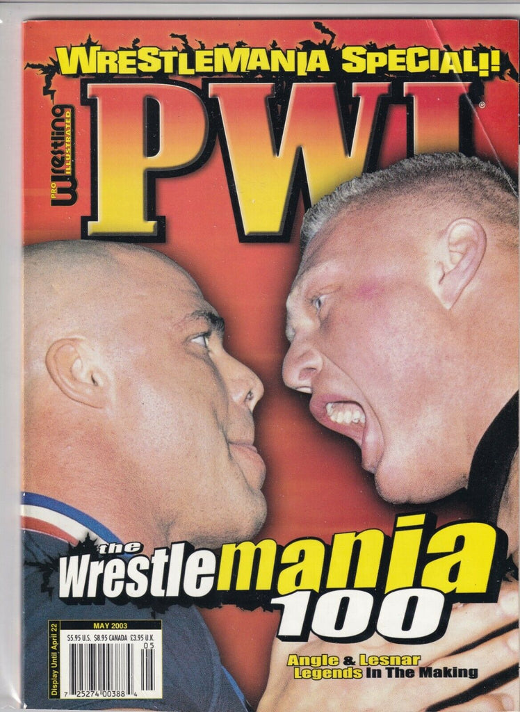 Pro Wrestling Illustrated Kurt Angle Brock Lesnar May 2003 060519nonr