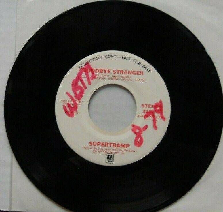 Goodbye Stranger Supertramp 45RPM PROMO #2162-S, 1979 022220LLE45