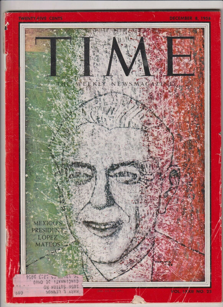 Time Mag Mexico's President Lopez Mateos December 8, 1958 021720nonr