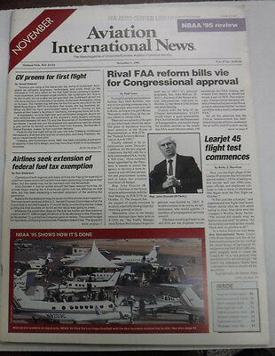 Aviation International News Magazine GV Preens November 1995 FAL 072115R