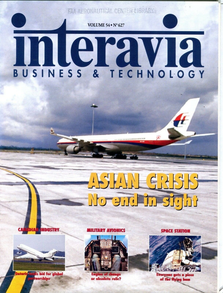 Interavia Magazine January 1999 Asian Crisis EX No ML FAA Library 102016jhe