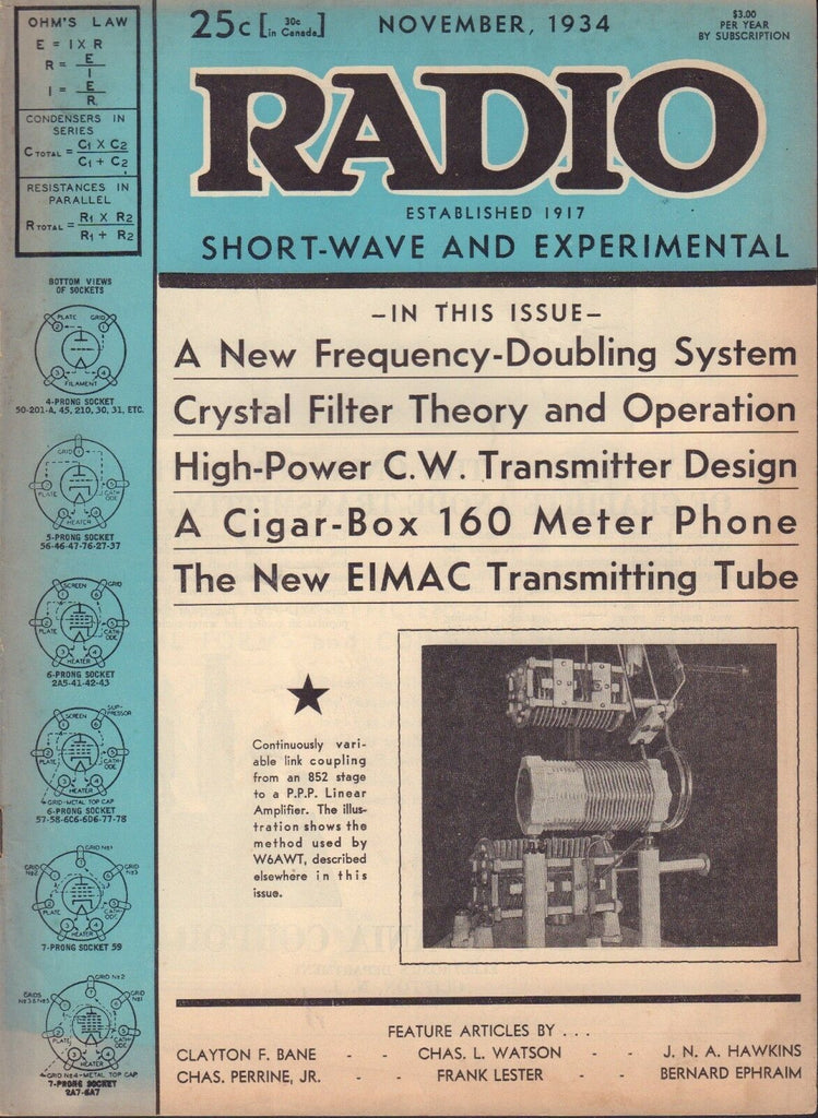 Radio Magazine November 1934 P.P.P. Linear Amplifier 103117nonjhe