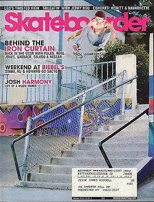 Skateboarder January 2006 Josh Harmony, The Iron Curtain w/ML VG 070816DBE2