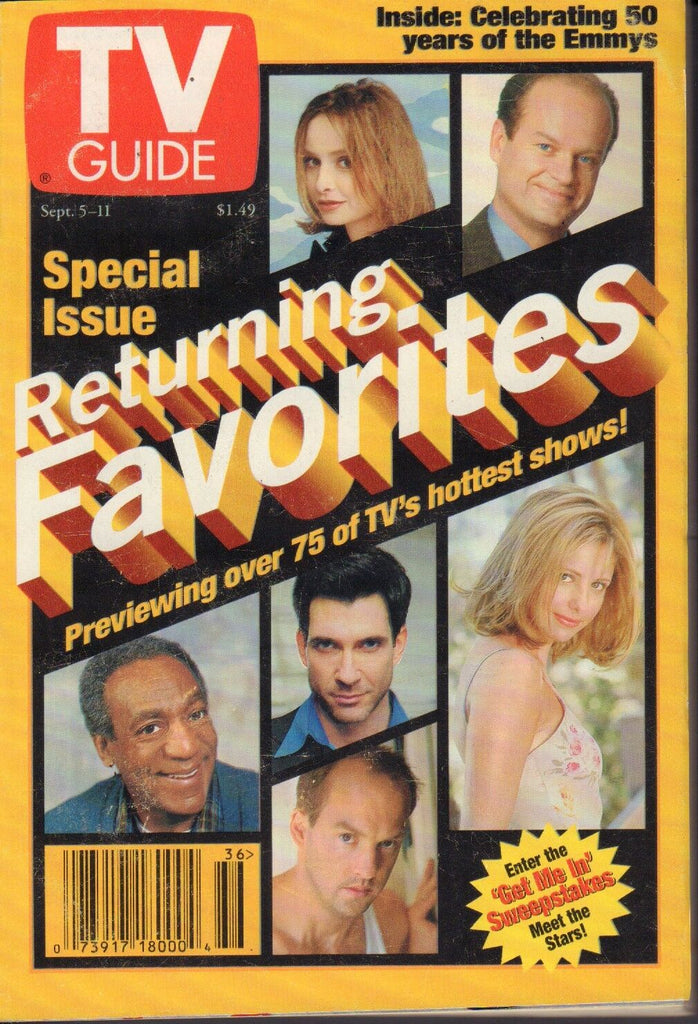 TV Guide Magazine Sept. 5-11 1998 Bill Cosby Kelsey Grammer 090917nonjhe