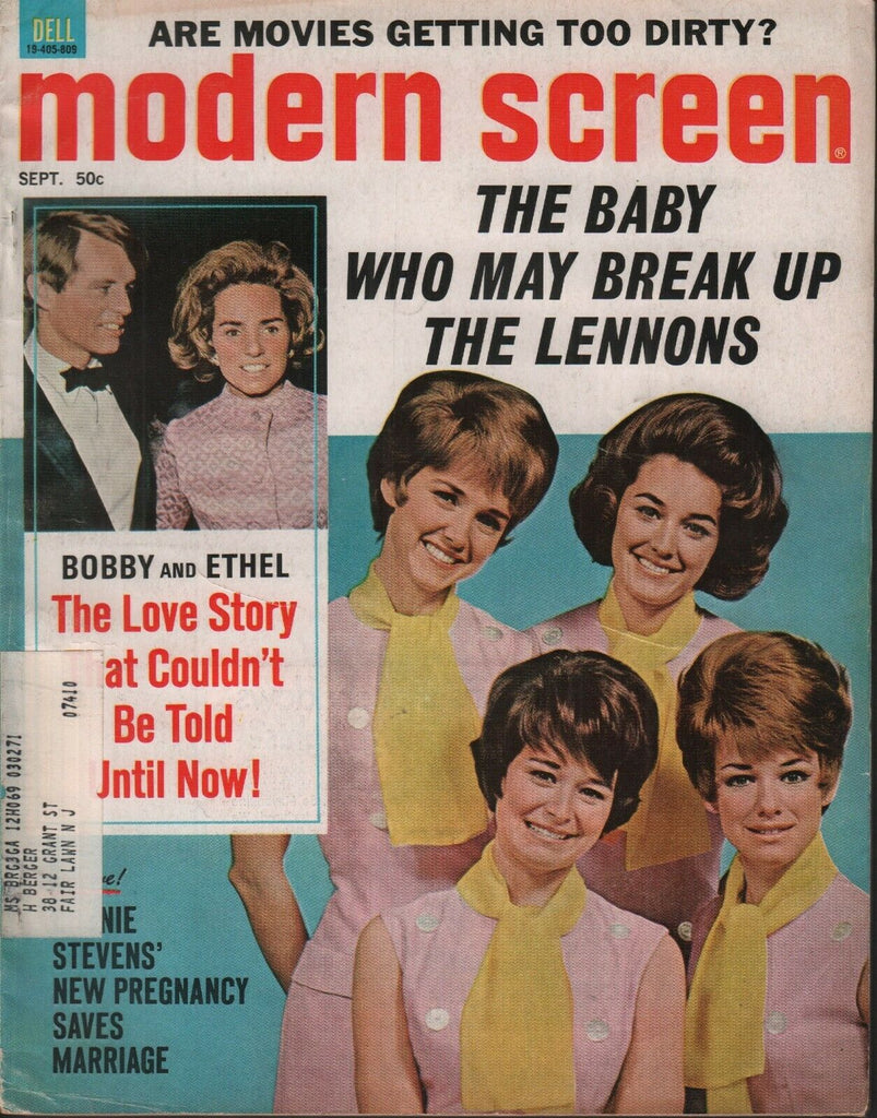 Modern Screen September 1968 Bobby Ethal Kennedy The Lennons 062019AME