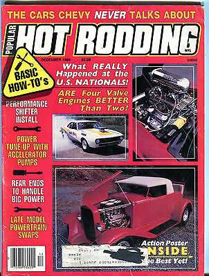 Popular Hot Rodding Magazine December 1986 Basic How-To's VGEX 032516jhe