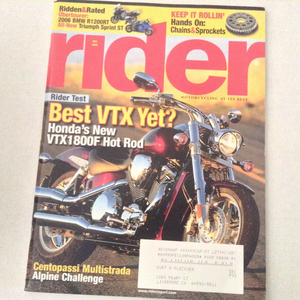 Rider Magazine Honda VTX1800F & Alpine Challenge May 2005 061017nonrh